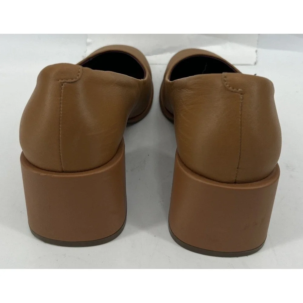 Aerosoles Alae Block Heel Pumps Beige Leather Women's Size 5M‎